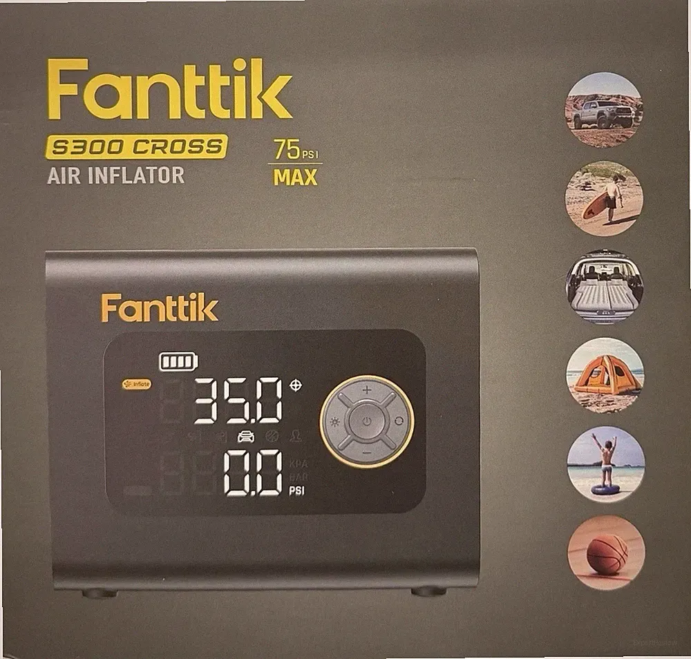 Fanttik S300 Cross Air Inflator Max 75 PSI Light Power Bank Home Essential