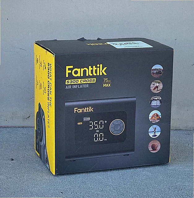 Fanttik S300 Cross Portable Tire Inflator,Paddle Board Pump W Light & Power Bank