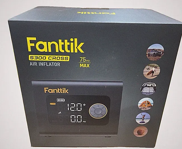 Fanttik S300 Cross Portable Tire Inflator, Paddle Board Pump with Light - NEW!!!