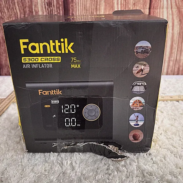 Fanttik X9 Cross 4X Tire Inflator 75PSI SUP Pump Power Bank Auto-Off